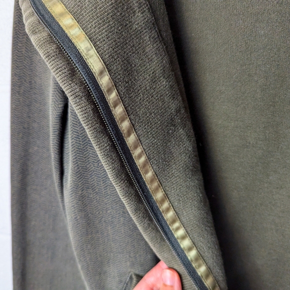 Rare Vintage Lululemon Slalom Jacket Military Green Quilted Patches Herringbone - Picture 2 of 11